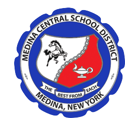 The Mustang Band Boosters of Medina JR-SR High School logo
