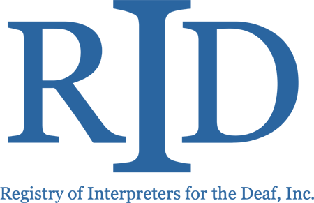 Registry of Interpreters for the Deaf logo