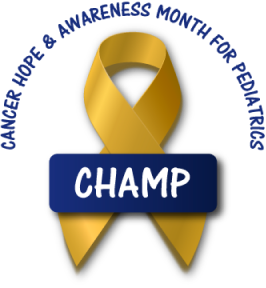 CHAMP Cancer Hope & Awareness MONTH for Pediatrics logo