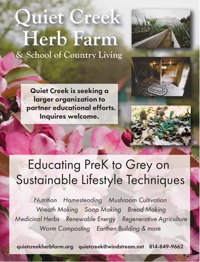 Quiet Creek Herb Farm & School Country Living logo